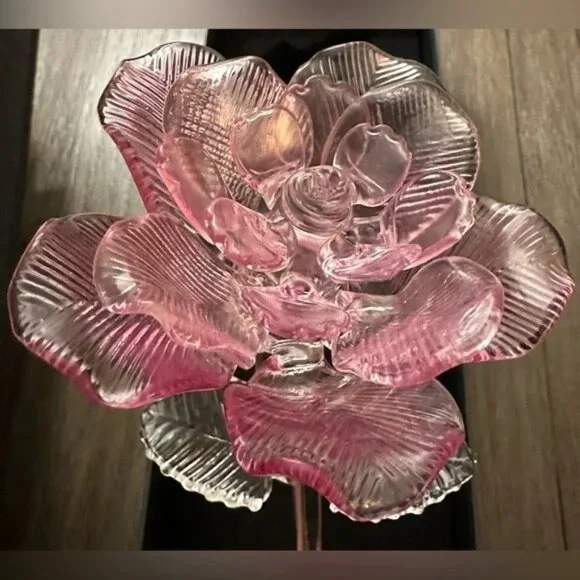 Waterford Crystal Pink Fleurology Rose N w/o T - Picture 5 of 11